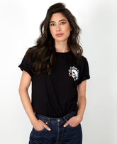 SKULL AND ROSES T-SHIRT BLACK